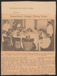 "Sunnybrook Cottage Dining Room," January 24, 1934