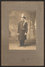 Cabinet Card, Man in Firefighter Uniform