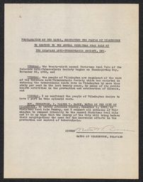 Proclamation of the Mayor, November 26, 1935