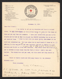 Letter, Mabel T. Boardman to Emily P. Bissell, November 14, 1908