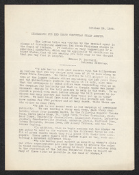Memorandum for Red Cross Christmas Stamps Agents, October 28, 1909