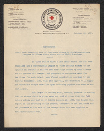 The American National Red Cross Memorandum, October 28, 1908
