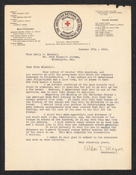 Letter, Charles L. Magee to Emily P. Bissell, October 17, 1908