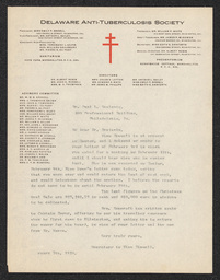 Letter to Paul J. Benjamin, February 7, 1920