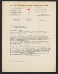 Letter to E.G. Ackart, November 16, 1922
