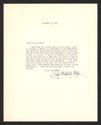 In this 1919 letter, Leigh Mitchell Hodges requests the presence of Emily Bissell at an event for people involved in the Red Cross Christmas Seal Campaign in Bucks County, Pennsylvania. 
