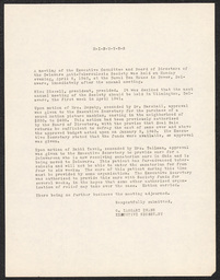 Executive Committee and Board of Directors Meeting Minutes, April 8, 1940