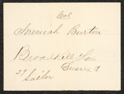 Civil War draft card for Jeremiah Burton in Broadkill Hundred, Sussex County, Delaware.