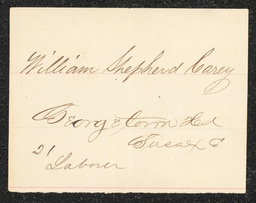 Civil War draft card for William Shepherd Carey in Georgetown Hundred, Sussex County, Delaware.