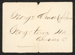 Civil War draft card for George Chase in Georgetown Hundred, Sussex County, Delaware.