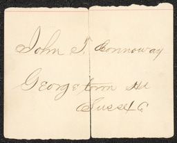 Civil War draft card for John T. Connoway in Georgetown Hundred, Sussex County, Delaware.