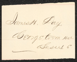 Civil War draft card for James H. Day in Georgetown Hundred, Sussex County, Delaware.