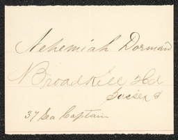 Civil War draft card for Nehemiah Dorman in Broadkill Hundred, Sussex County, Delaware.