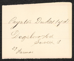 Civil War draft card for Paynter Dukes in Dagsboro Hundred, Sussex County, Delaware.