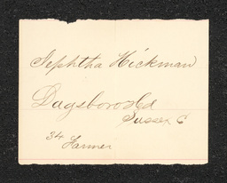 Civil War draft card for Jephtha Hickman in Dagsboro Hundred, Sussex County, Delaware.