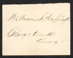 Civil War draft card for William S. Huffington in Georgetown Hundred, Sussex County, Delaware.