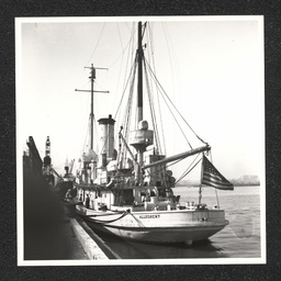 Front view of The Allegheny docked at Wilmington Marine Terminal