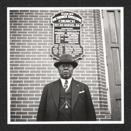 Reverend David H. Hargis poses outside of Ezion Methodist Church