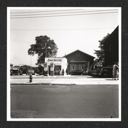 Exterior view of the King Street Service Center and gas pumps