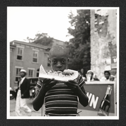 Big August Quarterly, child eating melon, August 27, 1939