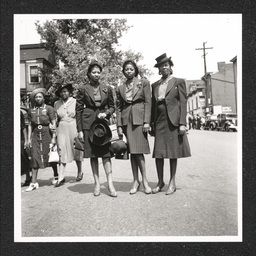 Big August Quarterly, three women pose, August 27, 1939