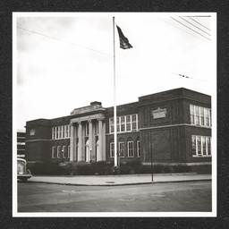 Howard High School 1320 Poplar St., front exterior, 1940