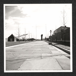 Fort Christina Park, looking down walkway towards The Rocks and Swedish Tercentenary Monument, 1938