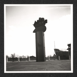 Closeup of The Rocks and Swedish Tercentenary Monument at Fort Christina Park, 1938