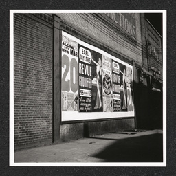 Aldine Theater, billboard advertising Earl Taylor's Revue Glorified, October 12, 1939