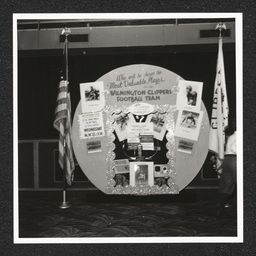 Aldine Theater, display for the Wilmington Clippers football team, June, 1940