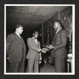 Howard H.S. Awards Night, student receiving an award, December, 1938