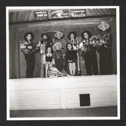 Lehigh Valley Boys Country Band, members on stage, 1940