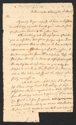 Letter from James Tilton, undated, page 1 of 2