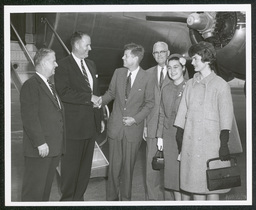 John F. Kennedy Campaign, Kennedy greeting Delaware politicians, 1960