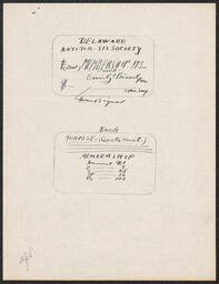 Correspondence regarding Delaware Anti-Tuberculosis Society Membership Card, March 1934, part 3