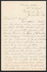 Letter, Mary Batson to Emily Bissell, June 7, 1912