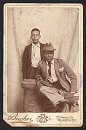 Cabinet card, Portrait of a man and a young boy