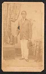 Carte de visite, Full Portrait of Young Man with Standing Chair