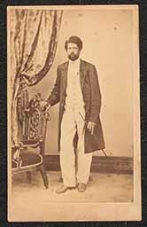 Carte de visite, Full Portrait of Man with Standing Chair