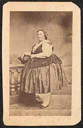 Carte de visite, Full Portrait of Woman with Banister