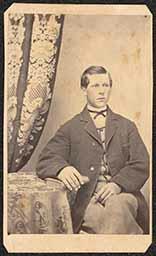 Carte de visite, Seated Man with Ribbon tie