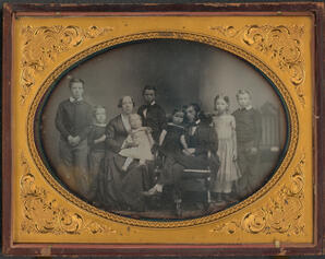 Daguerreotype, Ellwood Garrett and family, circa 1857