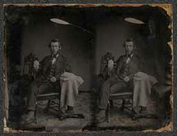Stereograph ambrotype, Ellwood Garrett, circa 1860s