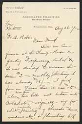 Letter, E. P. Warner to A. Robin, August 26, 1912
