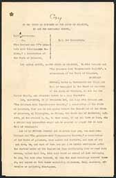 Bill for Injunction, David A. Cornbrooks v. Delaware Anti-Tuberculosis Society, August 26, 1909