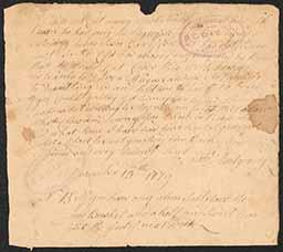 Letter about Jim, enslaved person, from Thomas Montgomery to Alexander Porter, Esq. , December 15, 1779.