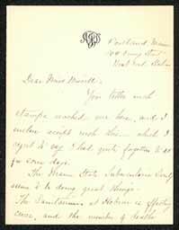 Letter, Anna J. Davis to Emily Bissell, July 18, 1908