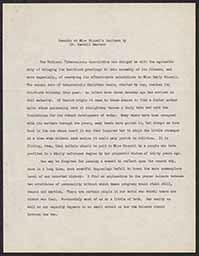 Remarks by Dr. Kendall Emerson at Luncheon for Miss Bissell, December 8, 1936