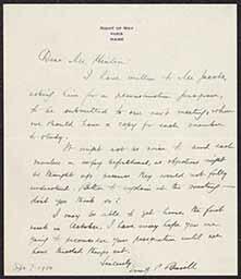 Letters, Emily Bissell to Doyle Hinton, September 7-8, 1934