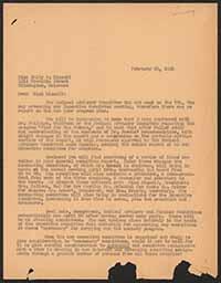 Letter, Doyle Hinton to Emily Bissell, February 21, 1935